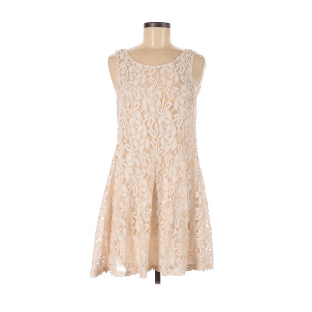 tan cocktail dress